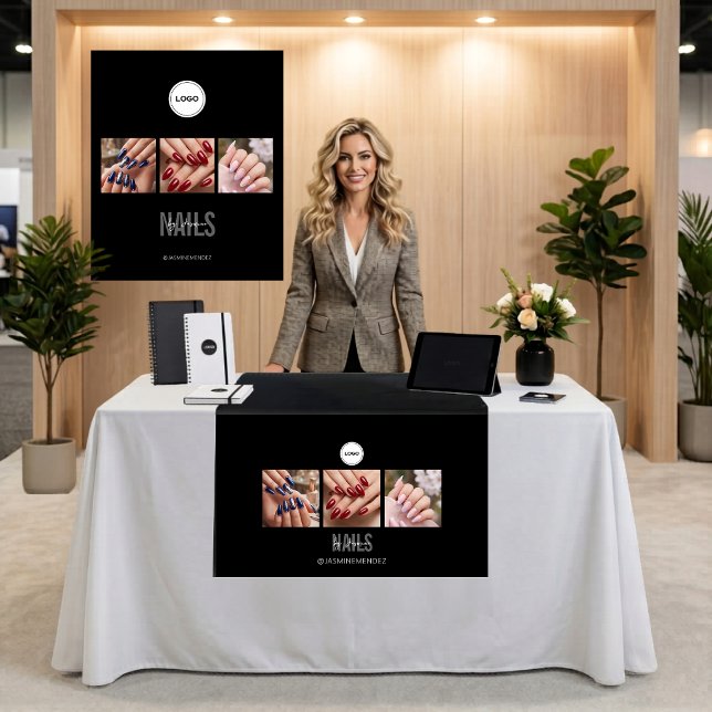 Black Nails Studio Photo Collage Trade Show Tapestry (Creator Uploaded)