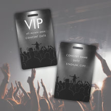 Black Name Custom VIP All Access Pass Concert