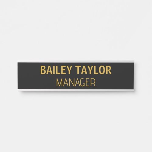 Black Name Job Tittle Hanging Name Plate