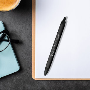Black name script girly pen