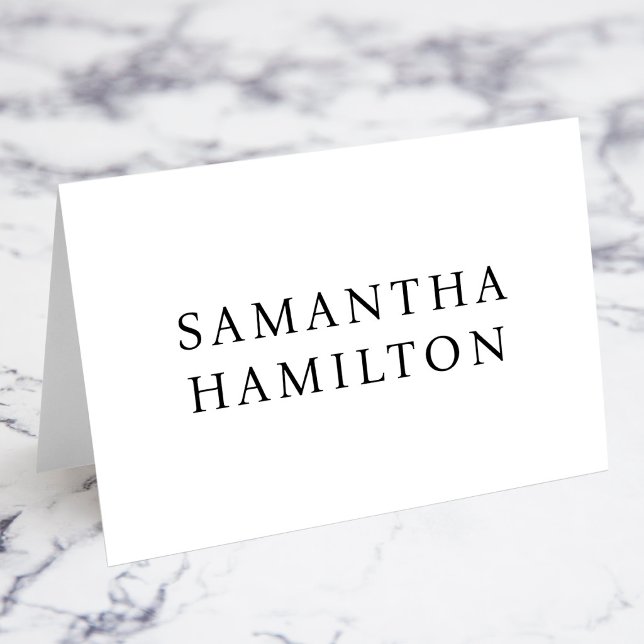 Black Names Modern Minimalist BN Name Place Cards (Black Names Modern Minimalist Bona Nova Font Name Place Cards)