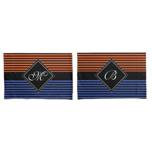 Black Narrow Stripes + your backgr. & ideas Pillow Case