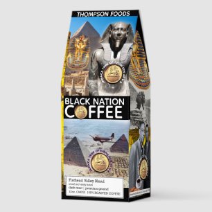 BLACK NATION Coffee, 12oz Bag, Dark Roast, Flath Roasted Coffee