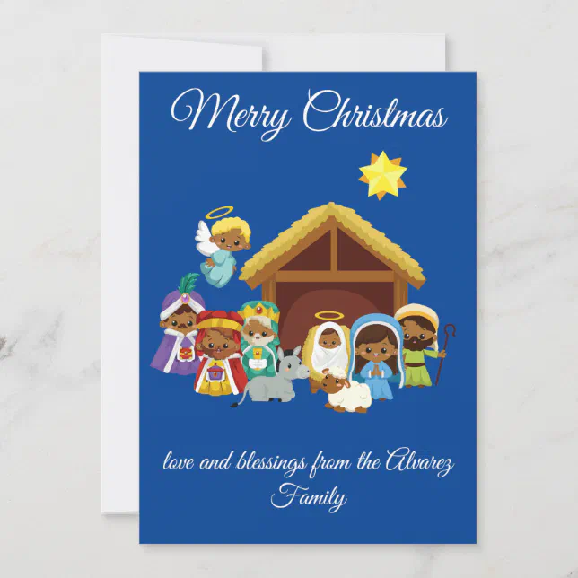 Black Nativity Christmas Card | Zazzle