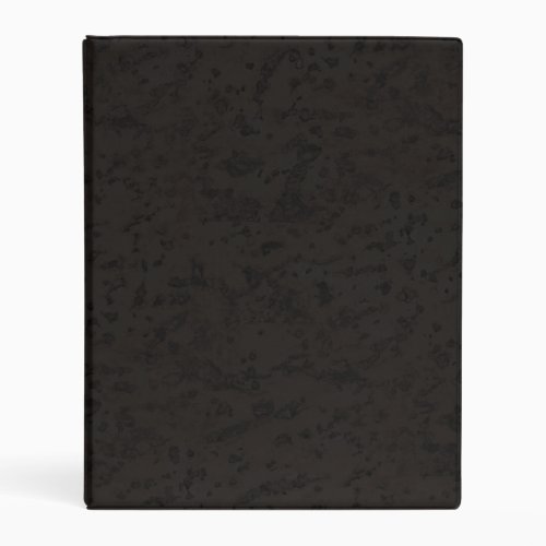 Black Natural Cork Bark Look Wood Grain Mini Binder