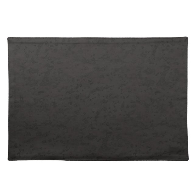Black Natural Cork Bark Look Wood Grain Placemat (Front)