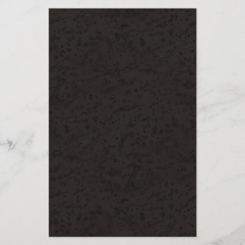 Black Natural Cork Bark Look Wood Grain Stationery