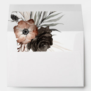 Black & Natural Floral Boho 3 Envelope