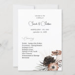 Black & Natural Floral Boho Wedding Program 2<br><div class="desc">Guide your guests with the order of your ceremony with beautiful Black & Natural Floral Boho Wedding Ceremony Programs.</div>