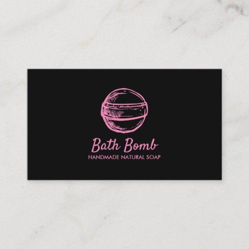 Black Natural Soap Logo Spa Bath Bomb Business Card