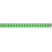 Black Nature Reptile Turtle Pattern on Lime Green Ribbon Hair Tie (Unwrapped)