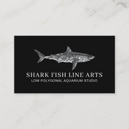 Black Nautical Ocean Fish Shark Calling Card