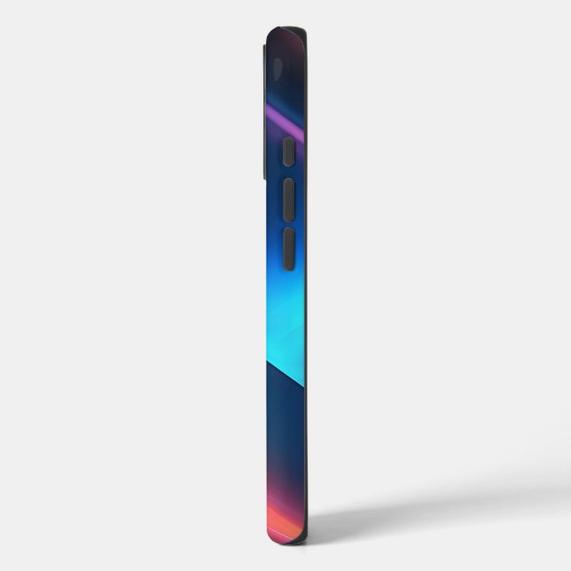 Black navy dark cobalt blue abstract Case-Mate iPhone case (Back / Left)