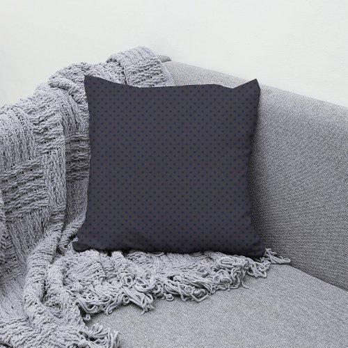 Black Navy Diamond Polka Dots Chic Elegant Pattern Throw Pillow