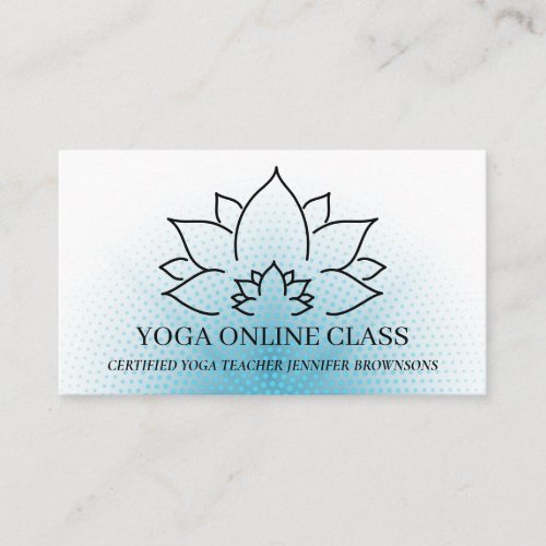 Black Navy Teacher Private Yoga Business Card