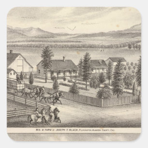 Black, Neal residences, properties Square Sticker