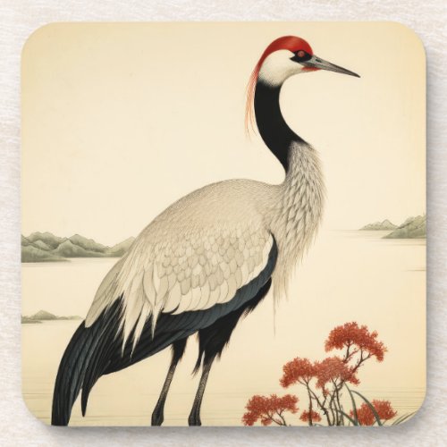 Black Necked Stork Beverage Coaster