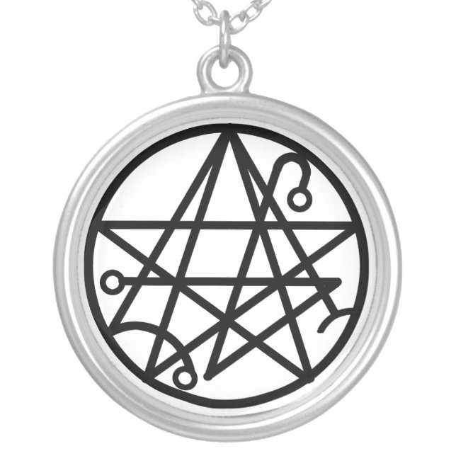 Black Necronomicon Seal Necklace (Front)