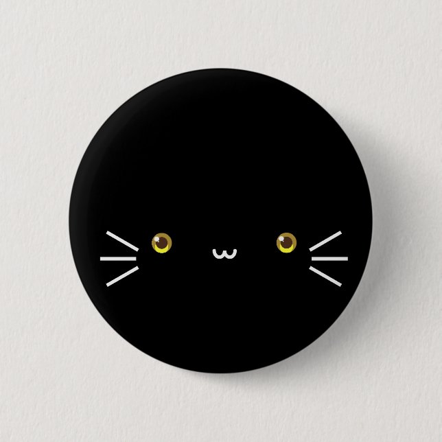 black neko button (Front)