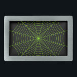Black neon green spider web Halloween pattern Belt Buckle<br><div class="desc">Black neon green spider web Halloween pattern. 
Fun and cool unisex look for kids and adults. Spooky Halloween cobweb design black green
, black,  spider,  halloween,  spiderweb,  cobweb,  scary,  horror,  spooky,  creepy,  gothic, 
 net, line,  design,  art,  decoration,  fear,  dark,  web, </div>