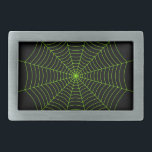 Black neon green spider web Halloween pattern Belt Buckle<br><div class="desc">Black neon green spider web Halloween pattern. 
Fun and cool unisex look for kids and adults. Spooky Halloween cobweb design black green
, black,  spider,  halloween,  spiderweb,  cobweb,  scary,  horror,  spooky,  creepy,  gothic, 
 net, line,  design,  art,  decoration,  fear,  dark,  web, </div>