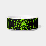 Black neon green spider web Halloween pattern Bowl<br><div class="desc">Black neon green spider web Halloween pattern. 
Fun and cool unisex look for kids and adults. Spooky Halloween cobweb design black green
, black,  spider,  halloween,  spiderweb,  cobweb,  scary,  horror,  spooky,  creepy,  gothic, 
 net, line,  design,  art,  decoration,  fear,  dark,  web, </div>