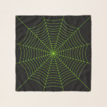Black neon green spider web Halloween pattern Scarf<br><div class="desc">Black neon green spider web Halloween pattern. 
Fun and cool unisex look for kids and adults. Spooky Halloween cobweb design black green
, black,  spider,  halloween,  spiderweb,  cobweb,  scary,  horror,  spooky,  creepy,  gothic, 
 net, line,  design,  art,  decoration,  fear,  dark,  web, </div>