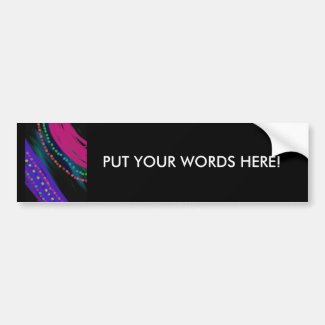 Black Neon Lights art 3t Bumper Sticker