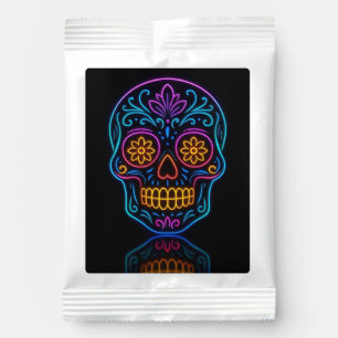 Black, neon sugar skull/day of the dead welcome lemonade drink mix