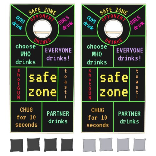 Black Neon Tailgate Toss Cornhole Set