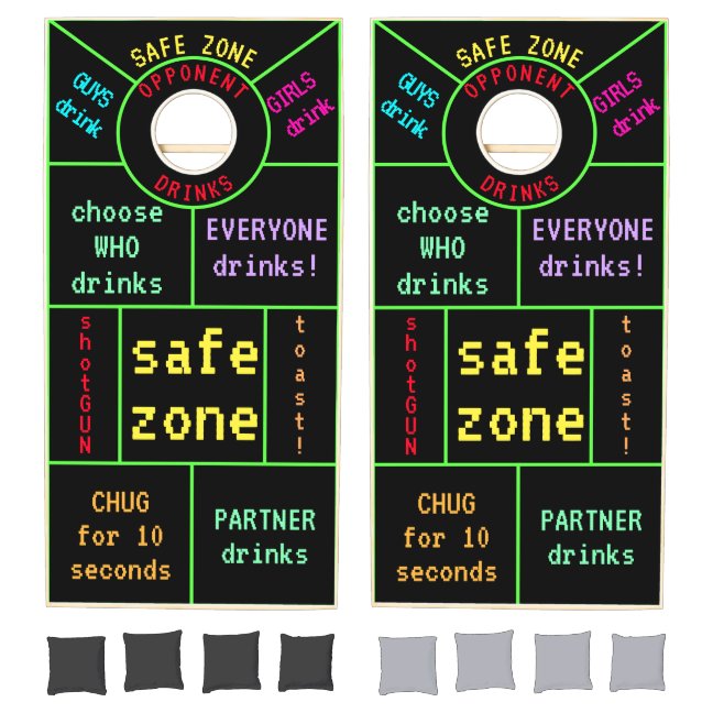 Black Neon Tailgate Toss Cornhole Set