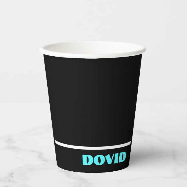 Black neon upsherin cup (Front)