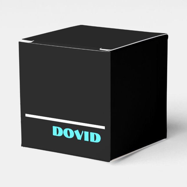 Black neon upsherin favor box (Front Side)