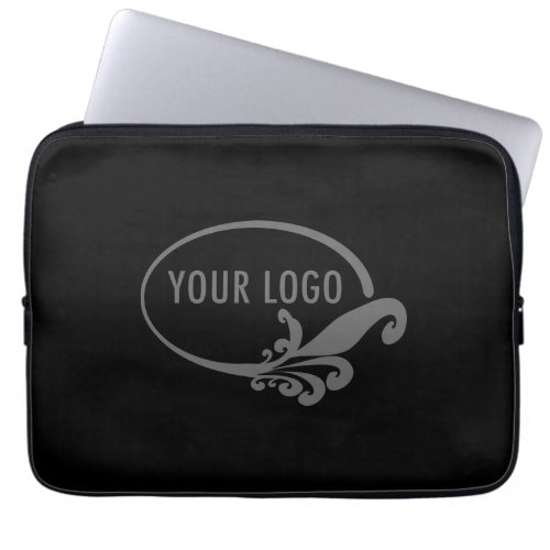 Black Neoprene Laptop Sleeve Custom Business Logo