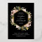 Black Neutral Watercolor Floral Wedding | Gold