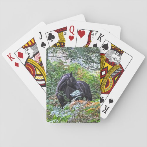 Black New Forest Pony  Forest UK Poker Cards