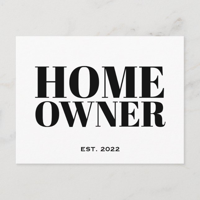 Black New Homeowner Real Estate Postcard (Front)