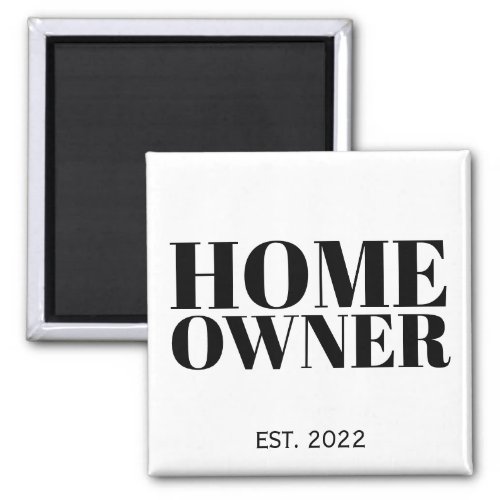 Black New Homeowner Year Established  Magnet