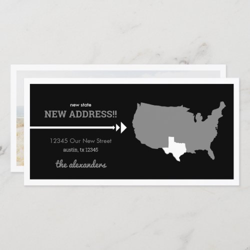 Black New State New Address Texas Moving