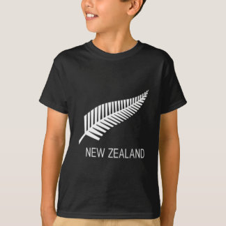 Black New Zealand Fern Shirt Mens Black Nz Gift