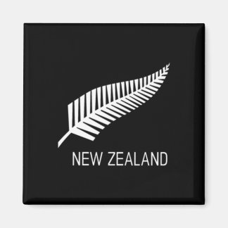 Black New Zealand Fern Shirt Mens Black Nz Gift Magnet