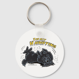 Black Newfie Totally Hairifying Keychain