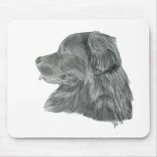 black newfoundland dog mouse pad