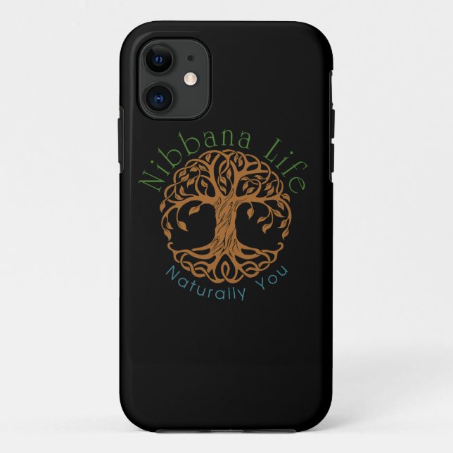 Black Nibbana Life Case-Mate iPhone Case (Back)