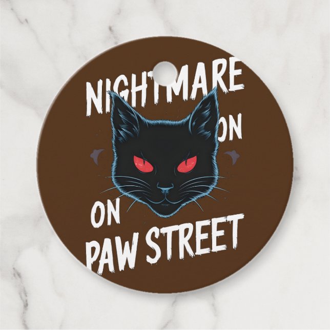 Black Nightmare Favor Tags (Front)