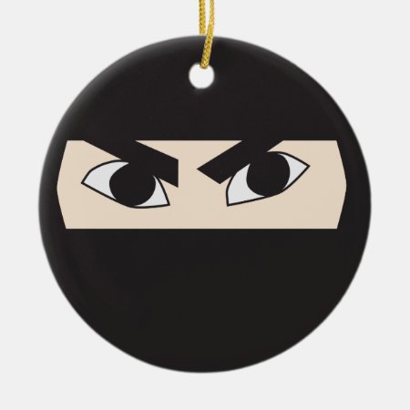 Black Ninja Ceramic Ornament