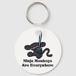 Black Ninja Kick Keychain