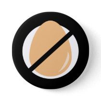 Black No Eggs Kids Egg Allergy Alert Button