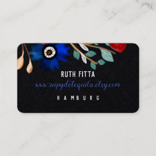 Black noir contemporary art handmade business card