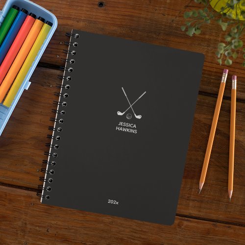 Black Noir Golf Club Personal 2024 Weekly Planner